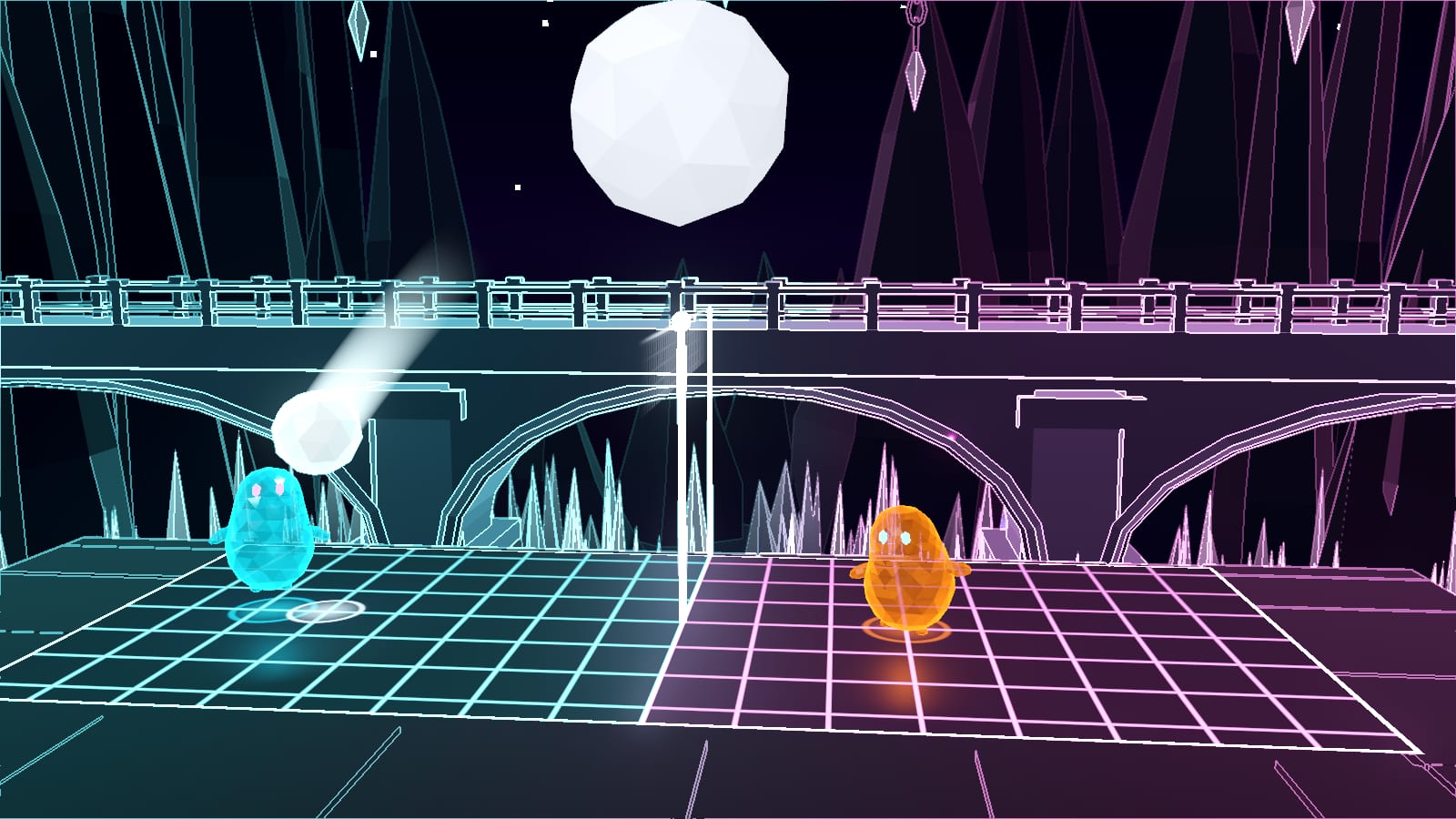 Screenshot of the Spike Bridge arena in the game.